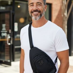 Badgley Mischka Black Belt Bag